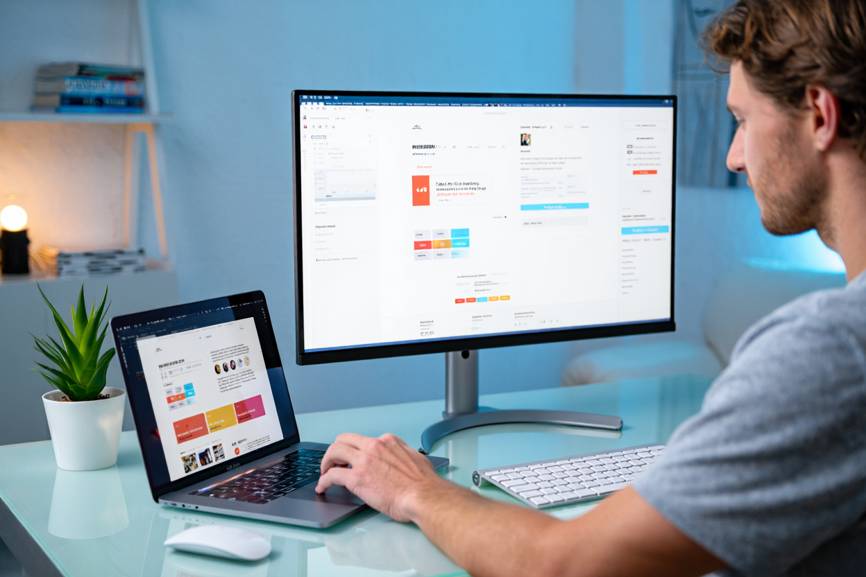 Web design agency worker